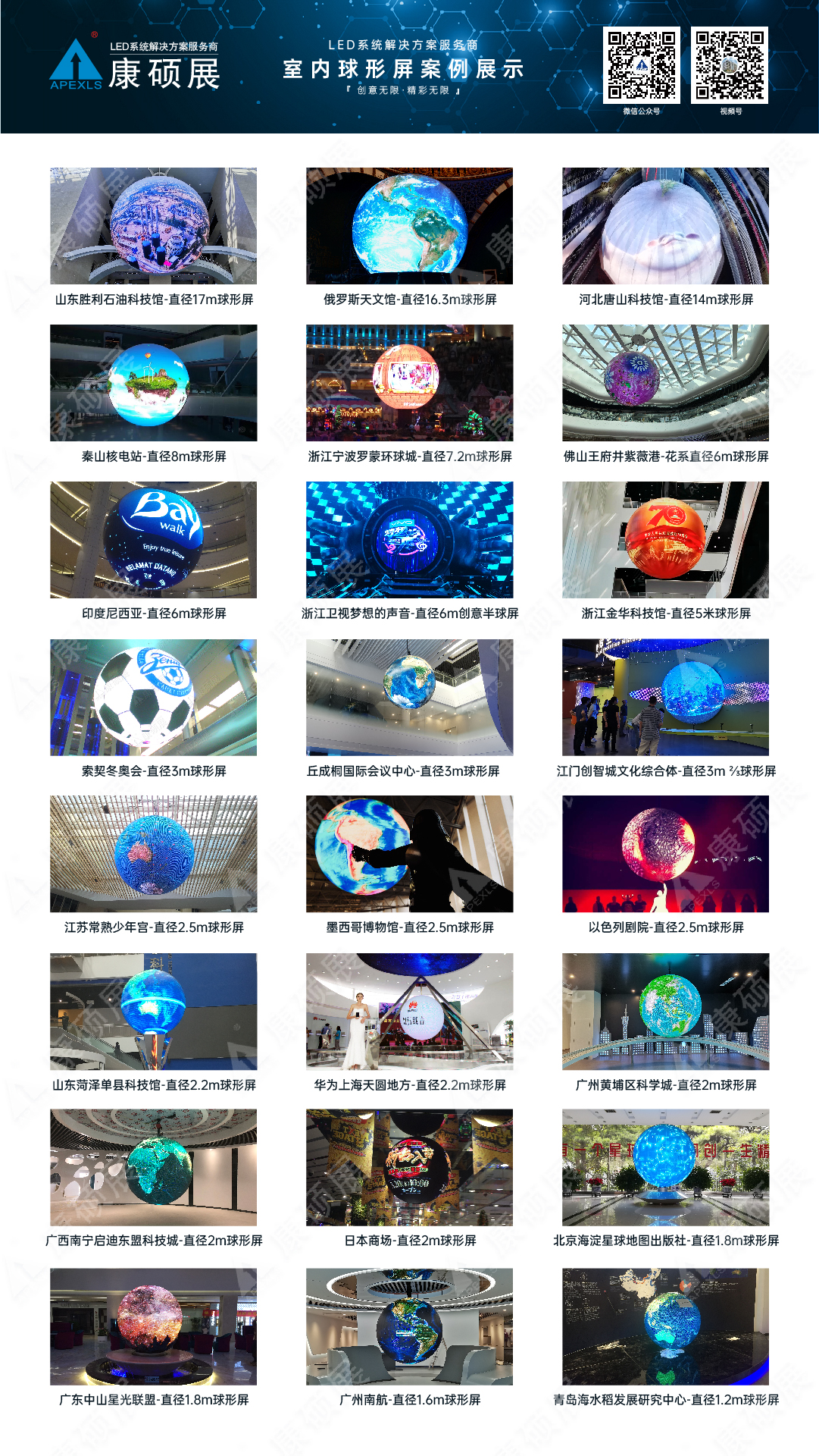 LED球形屏解決方案，LED球形屏廠家，LED球形案例集