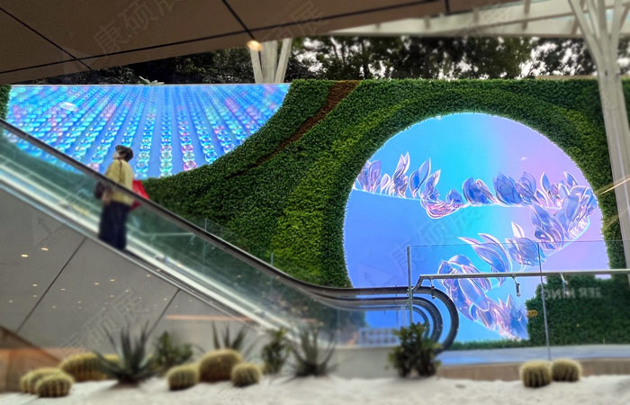 創意LED圓形屏近景